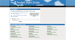 Desktop Screenshot of budgetflightfinder.com